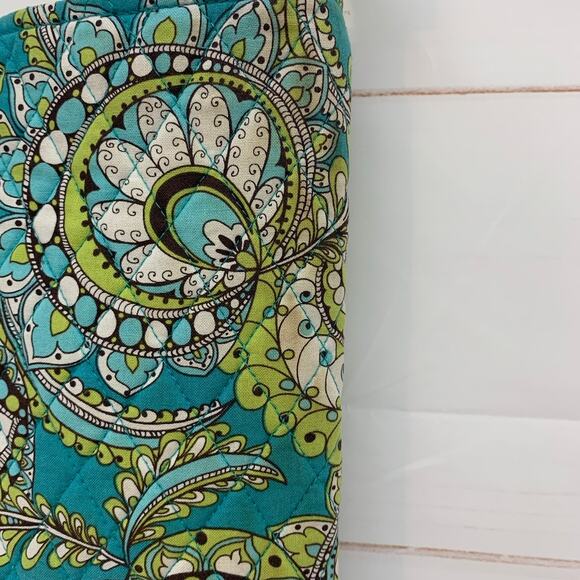 Vera Bradley Crossbody Bag Peacock Pattern Retired 2007 Hipster Teal Green Purse - Picture 4 of 16